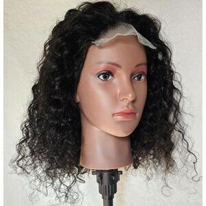16" Water Wave Synthetic and Human Blend Wig 4x4 Lace Front 200 Density